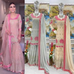 Designer sharara palazzo suit